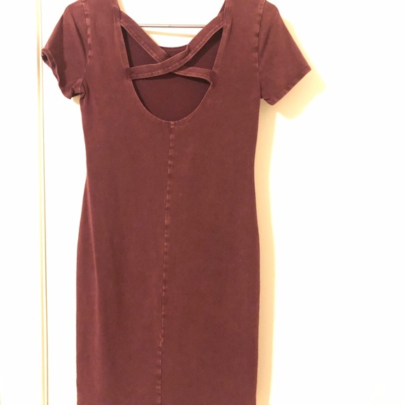 Nikki D Dresses & Skirts - Medium Body Con Faded Burgundy Dress Medium
